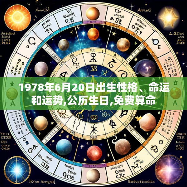 1978年6月20日出生性格、命运和运势,公历生日,免费算命