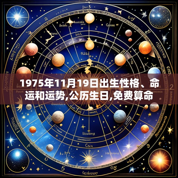 1975年11月19日出生性格、命运和运势,公历生日,免费算命