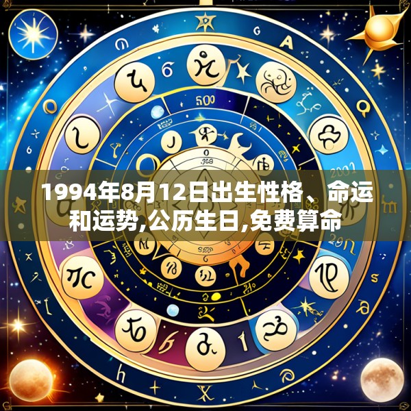 1994年8月12日出生性格、命运和运势,公历生日,免费算命