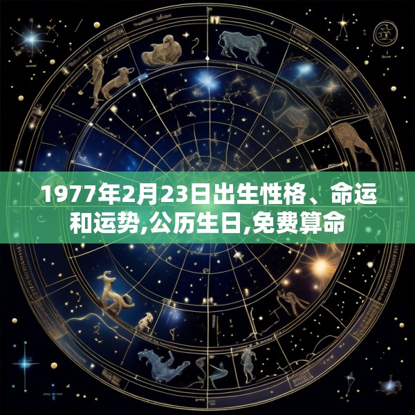 1977年2月23日出生性格、命运和运势,公历生日,免费算命