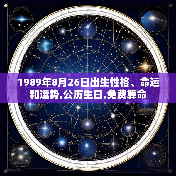 1989年8月26日出生性格、命运和运势,公历生日,免费算命