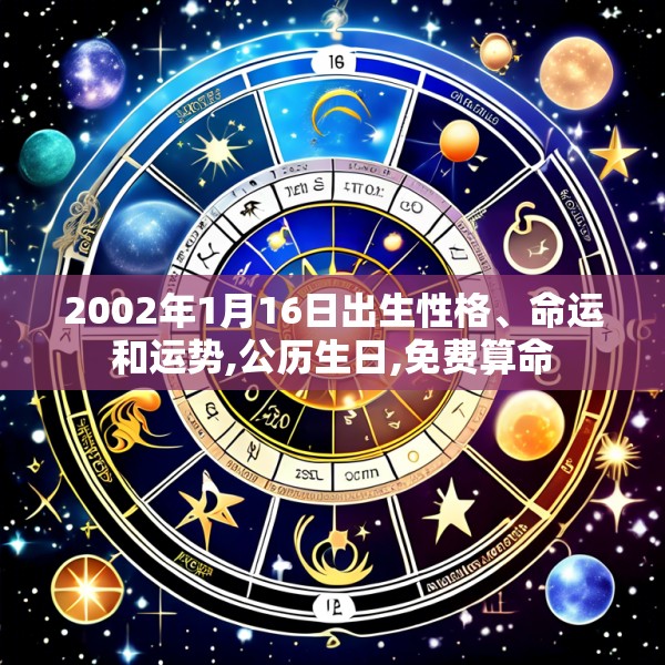 2002年1月16日出生性格、命运和运势,公历生日,免费算命