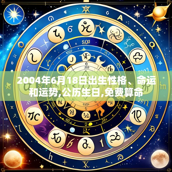 2004年6月18日出生性格、命运和运势,公历生日,免费算命