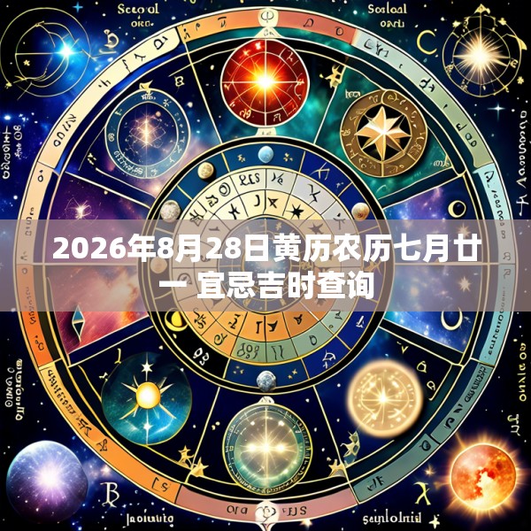 2026年8月28日黄历农历七月廿一 宜忌吉时查询