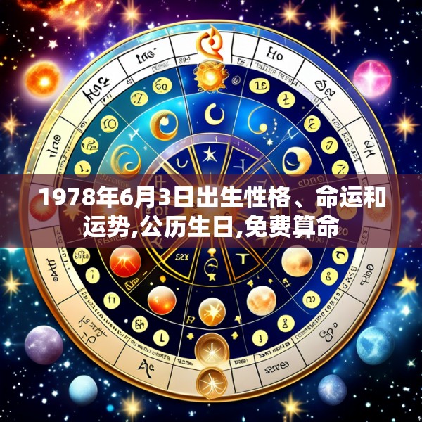 1978年6月3日出生性格、命运和运势,公历生日,免费算命