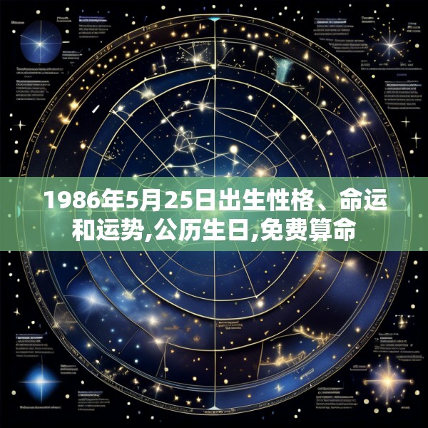1986年5月25日出生性格、命运和运势,公历生日,免费算命