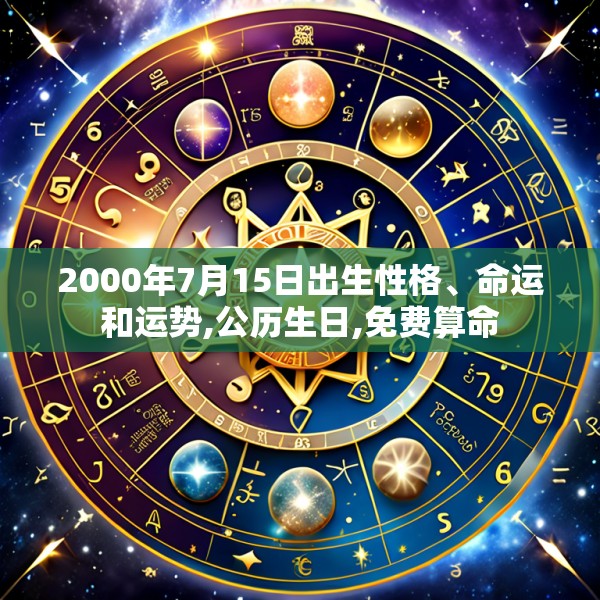 2000年7月15日出生性格、命运和运势,公历生日,免费算命