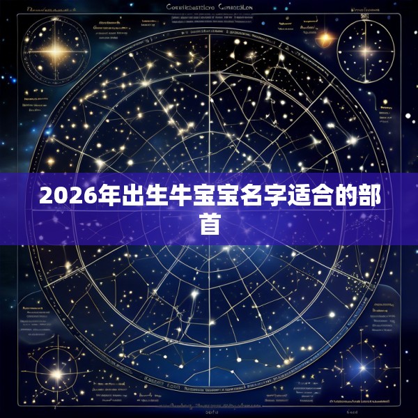 2026年出生牛宝宝名字适合的部首
