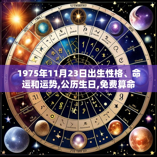1975年11月23日出生性格、命运和运势,公历生日,免费算命