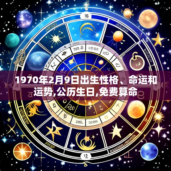 1970年2月9日出生性格、命运和运势,公历生日,免费算命