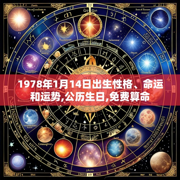1978年1月14日出生性格、命运和运势,公历生日,免费算命