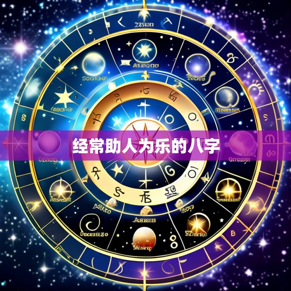经常助人为乐的八字