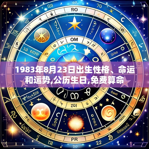 1983年8月23日出生性格、命运和运势,公历生日,免费算命