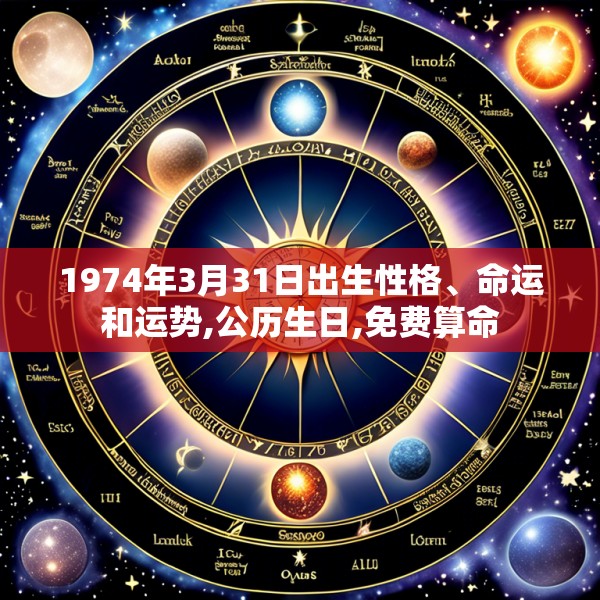 1974年3月31日出生性格、命运和运势,公历生日,免费算命