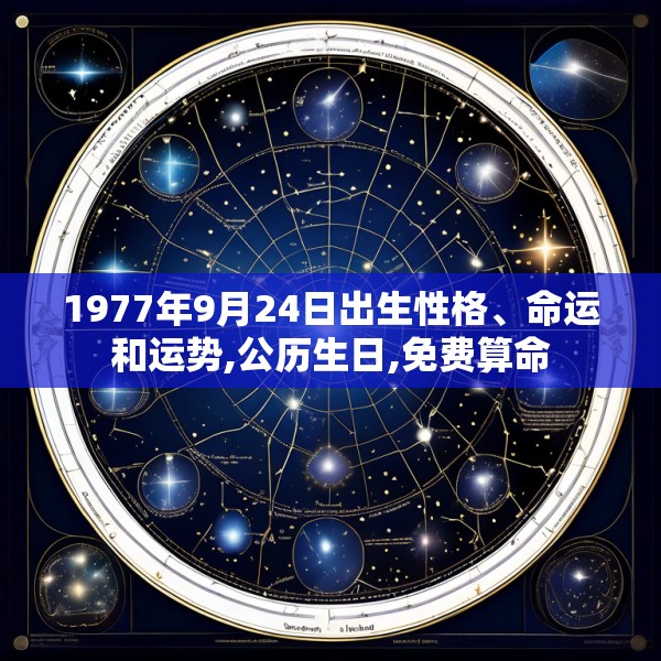 1977年9月24日出生性格、命运和运势,公历生日,免费算命