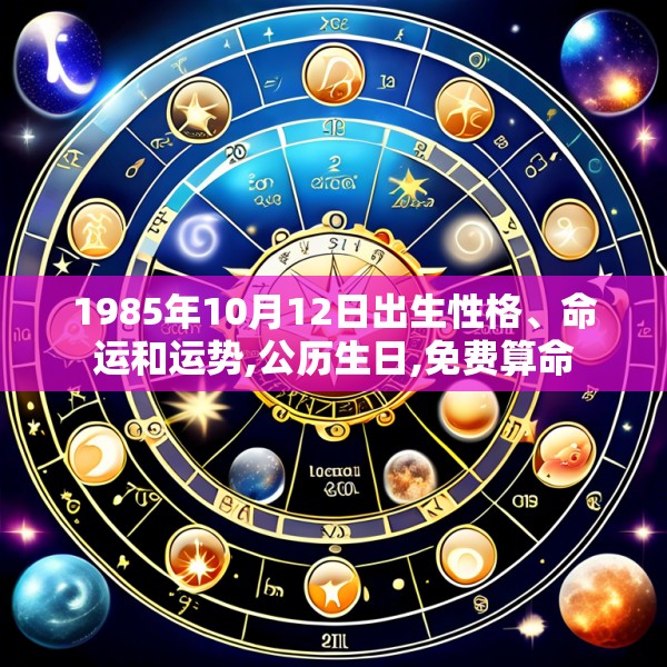 1985年10月12日出生性格、命运和运势,公历生日,免费算命