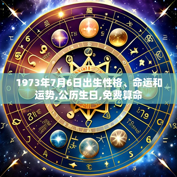 1973年7月6日出生性格、命运和运势,公历生日,免费算命