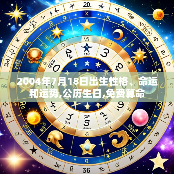 2004年7月18日出生性格、命运和运势,公历生日,免费算命