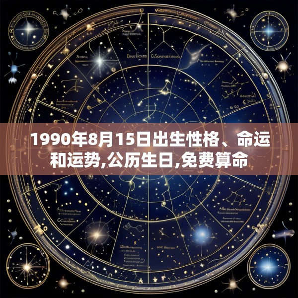 1990年8月15日出生性格、命运和运势,公历生日,免费算命