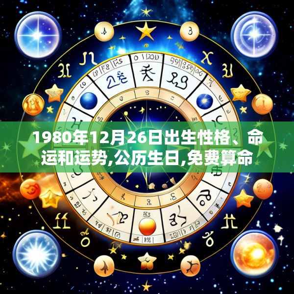 1980年12月26日出生性格、命运和运势,公历生日,免费算命