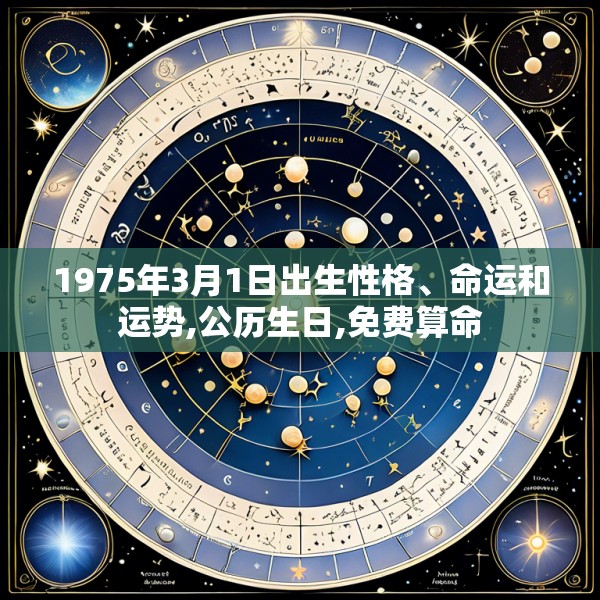 1975年3月1日出生性格、命运和运势,公历生日,免费算命