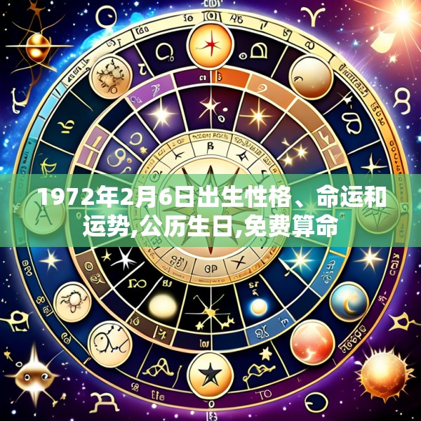 1972年2月6日出生性格、命运和运势,公历生日,免费算命