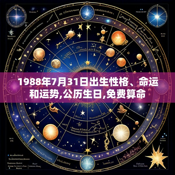 1988年7月31日出生性格、命运和运势,公历生日,免费算命
