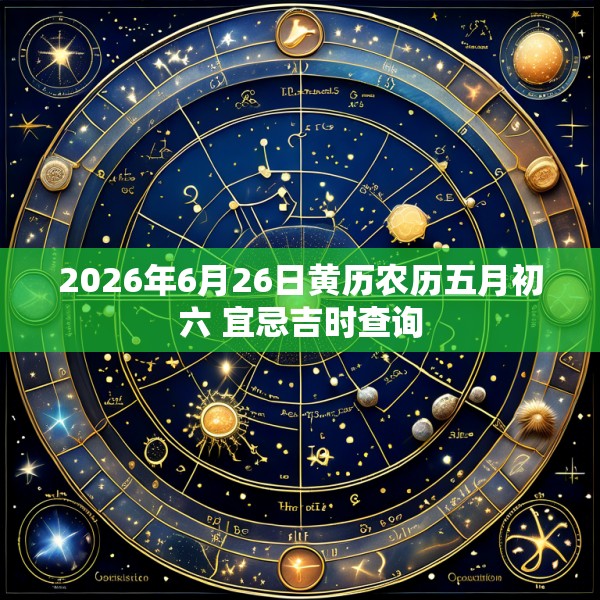 2026年6月26日黄历农历五月初六 宜忌吉时查询