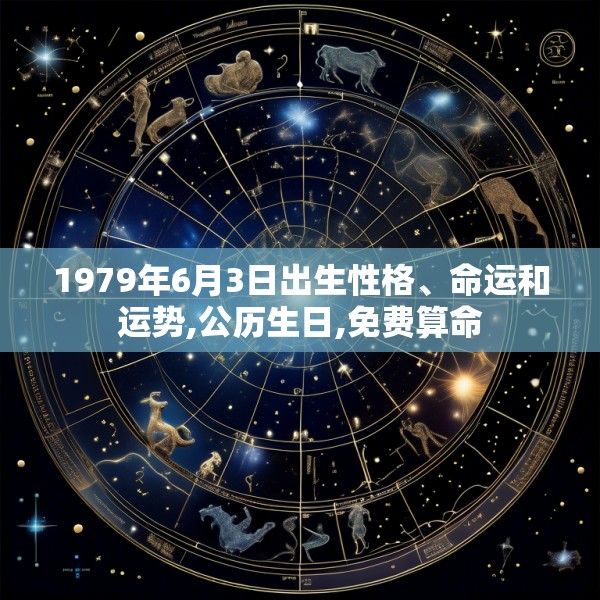 1979年6月3日出生性格、命运和运势,公历生日,免费算命
