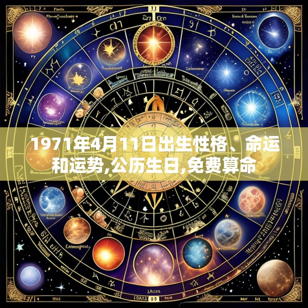 1971年4月11日出生性格、命运和运势,公历生日,免费算命