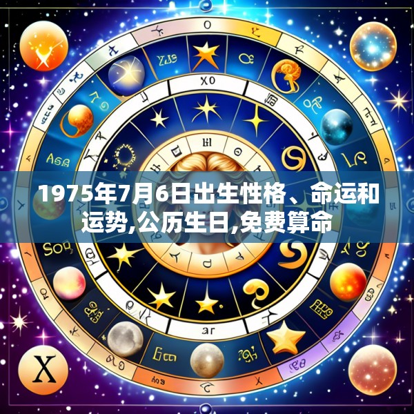 1975年7月6日出生性格、命运和运势,公历生日,免费算命