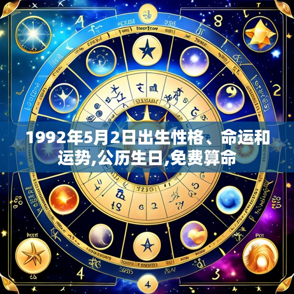 1992年5月2日出生性格、命运和运势,公历生日,免费算命