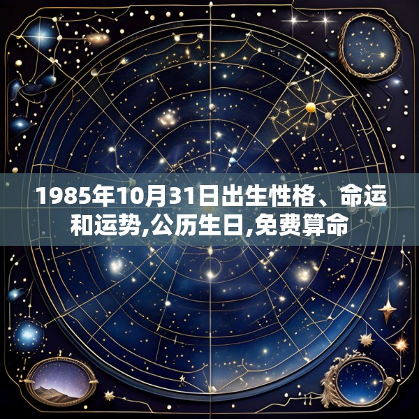 1985年10月31日出生性格、命运和运势,公历生日,免费算命