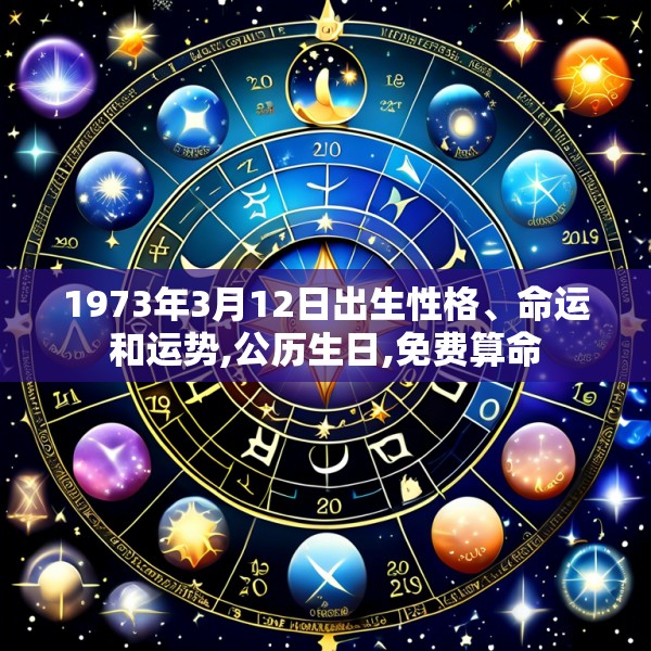 1973年3月12日出生性格、命运和运势,公历生日,免费算命