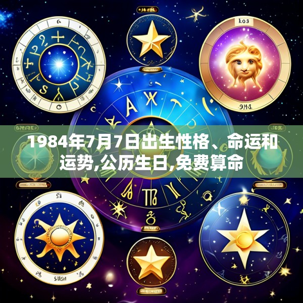 1984年7月7日出生性格、命运和运势,公历生日,免费算命