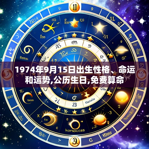 1974年9月15日出生性格、命运和运势,公历生日,免费算命