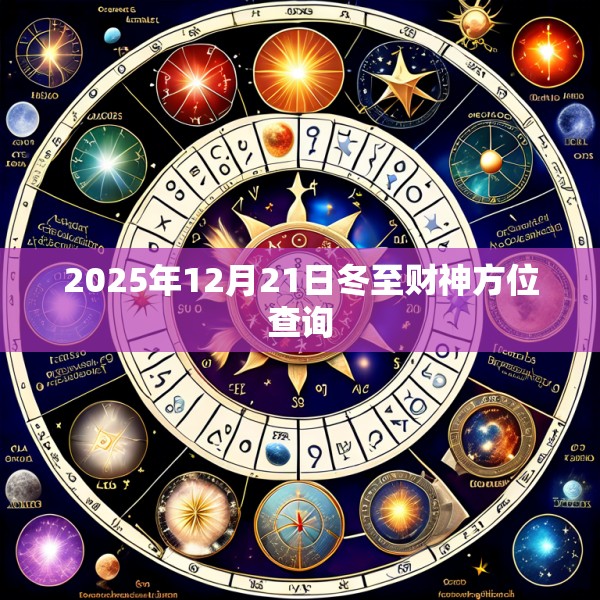 2025年12月21日冬至财神方位查询