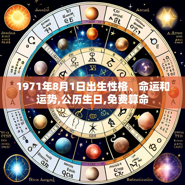 1971年8月1日出生性格、命运和运势,公历生日,免费算命