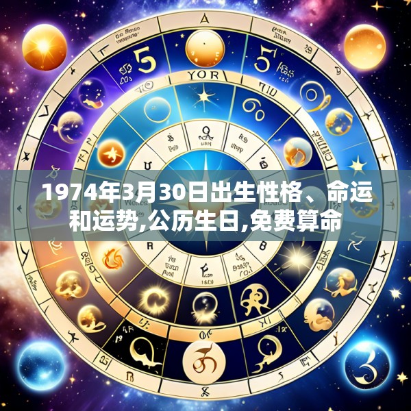 1974年3月30日出生性格、命运和运势,公历生日,免费算命