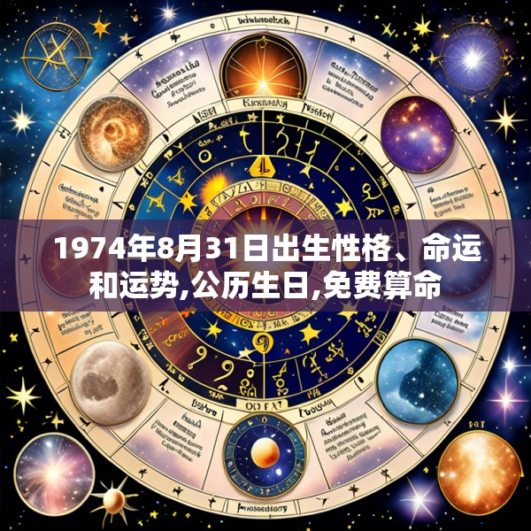 1974年8月31日出生性格、命运和运势,公历生日,免费算命