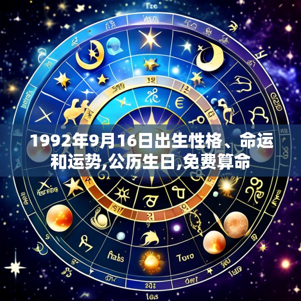 1992年9月16日出生性格、命运和运势,公历生日,免费算命