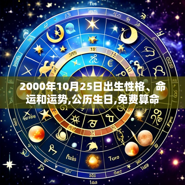 2000年10月25日出生性格、命运和运势,公历生日,免费算命