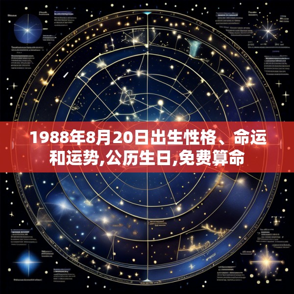 1988年8月20日出生性格、命运和运势,公历生日,免费算命