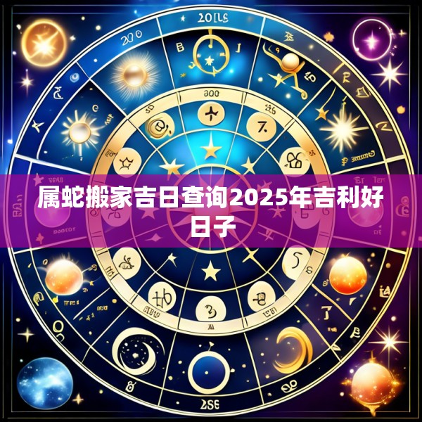 属蛇搬家吉日查询2025年吉利好日子