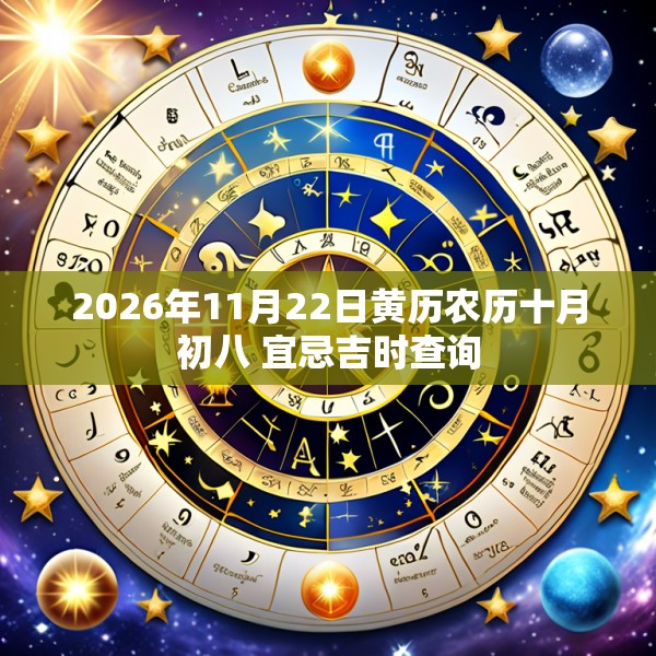 2026年11月22日黄历农历十月初八 宜忌吉时查询