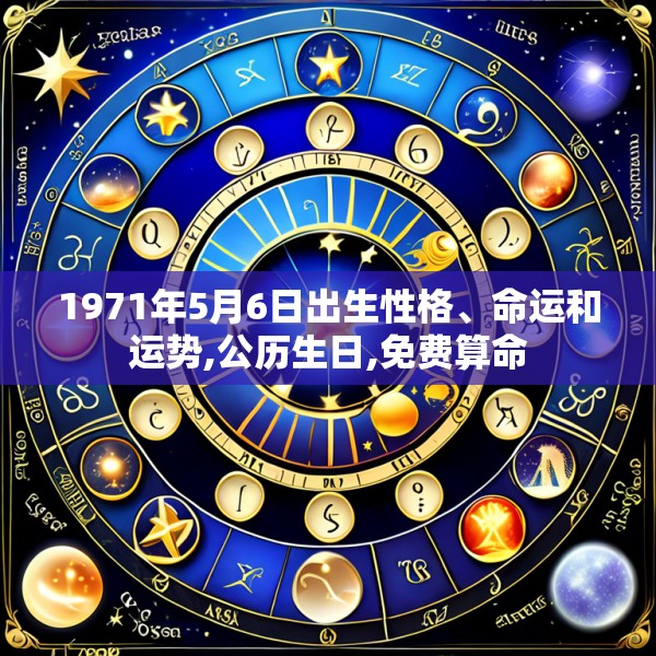 1971年5月6日出生性格、命运和运势,公历生日,免费算命