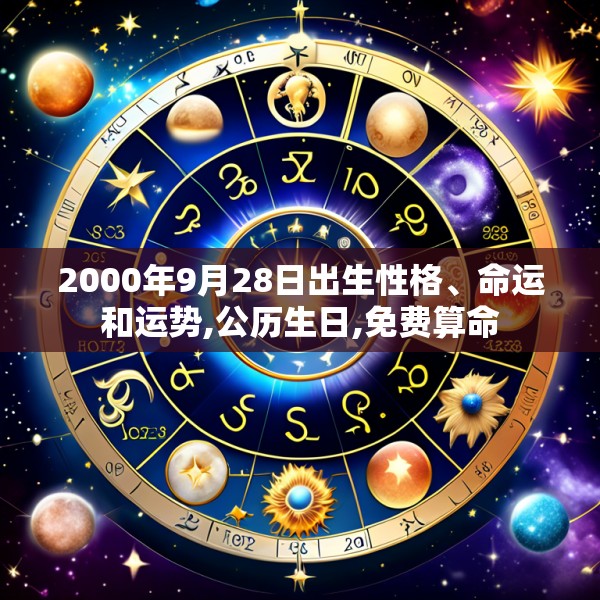 2000年9月28日出生性格、命运和运势,公历生日,免费算命
