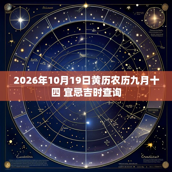 2026年10月19日黄历农历九月十四 宜忌吉时查询