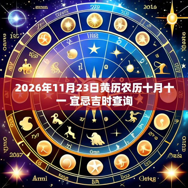 2026年11月23日黄历农历十月十一 宜忌吉时查询