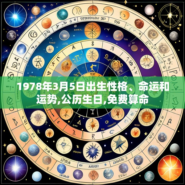 1978年3月5日出生性格、命运和运势,公历生日,免费算命